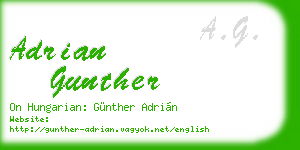 adrian gunther business card